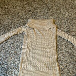 3/4 Sleeve Cowl Off the Shoulder Glitter Sweater